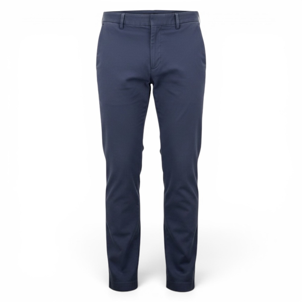 Porsche Design Chino Pants Mens 48 Navy Blue Slim Fit Cotton Excellent